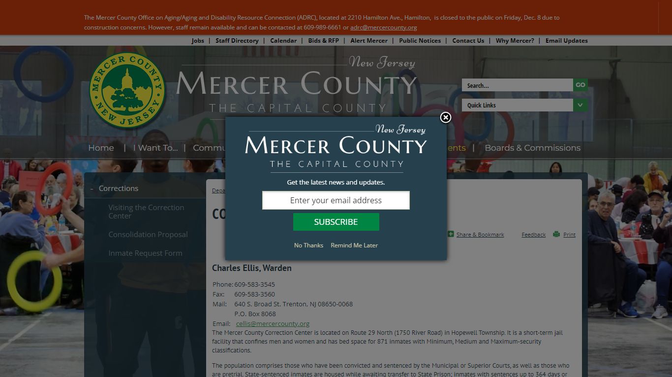 Corrections | Mercer County, NJ